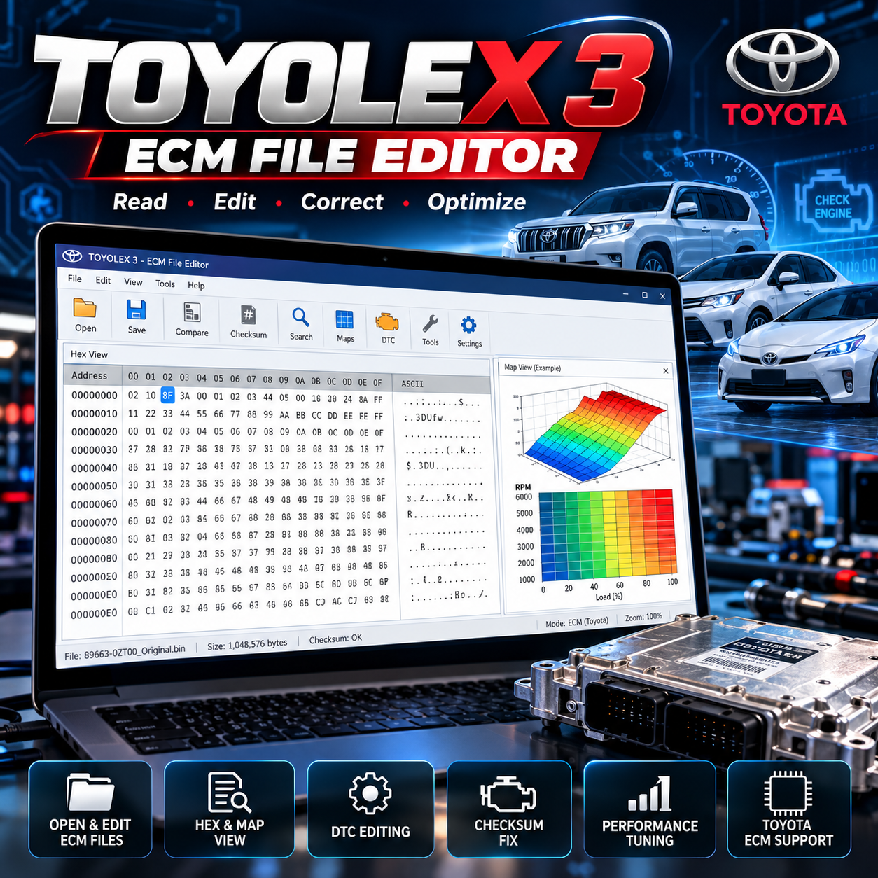 TOYOLEX 3 ECU File Editor